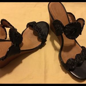 Beautiful, Black Jack Rogers Wedges